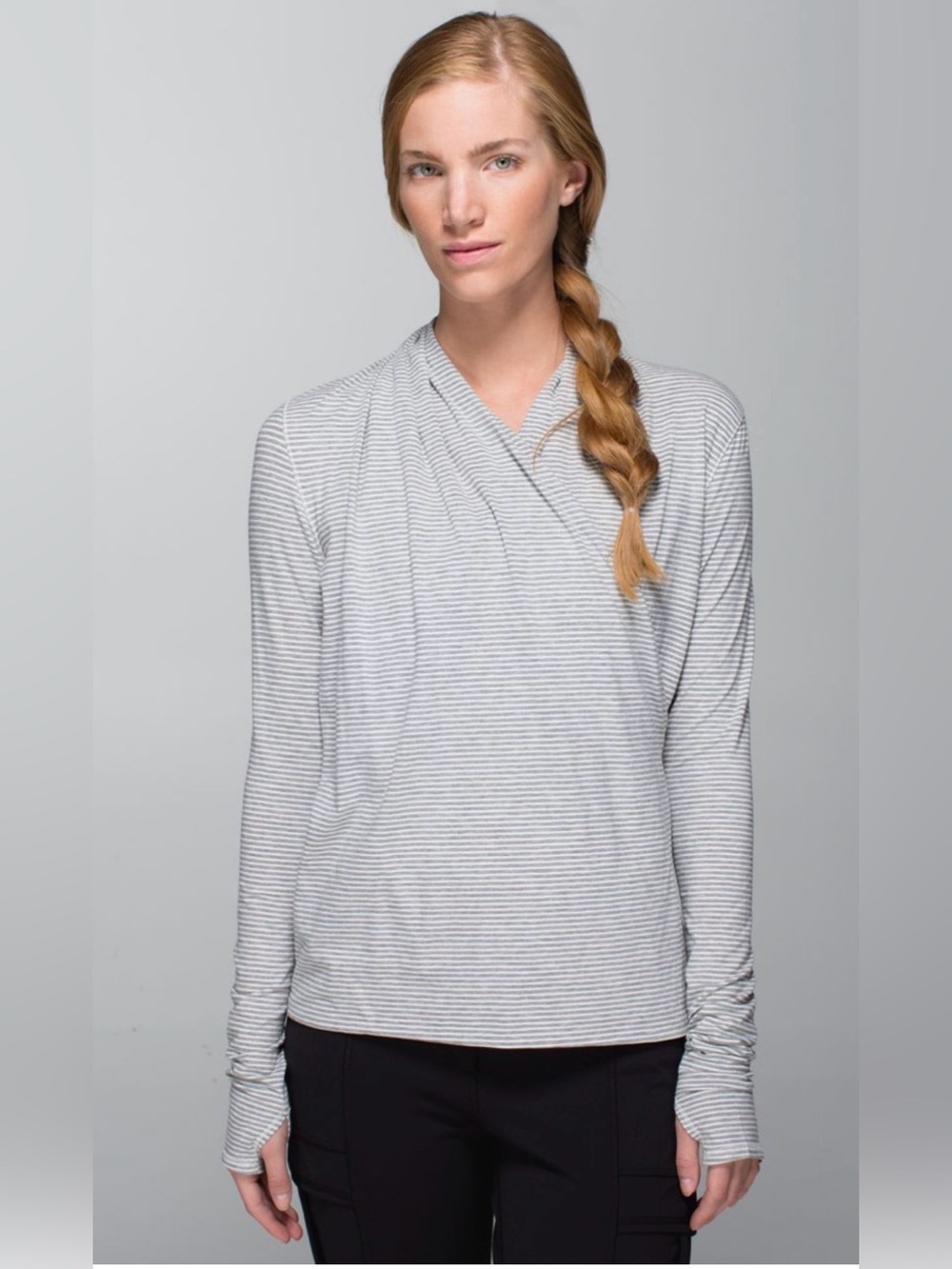 Lululemon Radiant Long Sleeve – Heathered Medium Grey – Est. Size 4/6